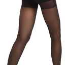 Citystl 2 Pairs Black Tights for women - 40D Control Top Pantyhose - Sculpt Silhouette, Flattening Tummy and Lifting Booty (Black)