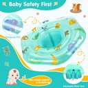 Baby Swimming Floats with Adjustable Seat,PVC Double-Layer Inflatable Baby Infant Pool Floats for Toddlers