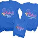 Family Vacation Shirts 2025 Family Matching Outfit Magical Animal Land Tshirt Family Trip Couples Travel Tops Blue (Blue,120)