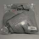 The Drop Women's Marcy Ribbed Polo Top (Medium, Light Heather Grey)