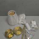 Peel and Stick Wall Sconces, Stick On Wall Sconce Set of 2, Battery Operated Wireless Adhesive Wall Lights, Corn Bulb with 10000mAh Battery, Easy Install for Bedroom Living Room Wall Decor (19.68inch, Brass)