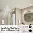 Broan-NuTone Bathroom Exhaust Fan with LED Light and Roomside Installation, Energy Star Certified, 110 CFM, Very Quiet 1.0 Sones White, AE110L