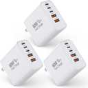 3 Pack Apple 17 Pro Max Charger Fast Charging, PD 60W 5 in 1 Multiport USB C Wall Charger Block Fast Charging, iPhone 16 Plug Cube Quick Charge for iPhone17 Air/16/16e/16 Pro/15Pro Max/14/13/12/11/iPad