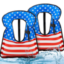 Meooeck 2 Pcs Snorkeling Vest for Adults Safety Inflatable Snorkel Vest for Swim Kayaking Swimming Diving Surfing, Load up to 220 Ibs