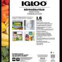 Igloo 1.6 Cu.Ft Mini Fridge with Freezer- Single Door Compact Refrigerator with Glass Shelves for Homes, Dorms & Offices- Keep Snacks, Drinks & Frozen Foods Cool with Temperature Control Fridge- Black