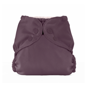 Esembly Cloth Diaper Outer - Waterproof Cloth Cover and Reusable Swim Diaper, Breathable Layer Over Absorbent Inner for Blowout-Proof Diapering - Size 1 (7-17 lbs), Plum