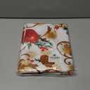 SASTYBALE Christmas Tablecloth Rectangle, Jacquard Fabric Christmas Table Cloth with Poinsettia Flowers, Spillproof Table Cover for Winter Holiday Dinner Decor (Rectangle, 60" x 84")