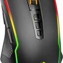 Redragon Gaming Mouse, Wired Gaming Mouse with RGB Backlit, 8000 DPI Adjustable, Mouse with 9 Programmable Macro Buttons & Fire Button, Software Supports DIY Keybinds, M910-K
