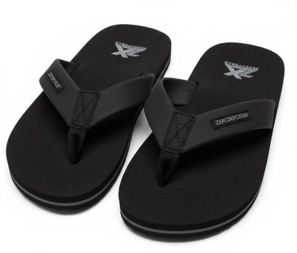 Zeroxposur Kid's Flip-Flops, Outdoor Footwear, Black, Size 13/1