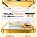 Meifigno Candy Series Case Designed for iPhone 16 Plus 6.7, [2X Screen Protectors] [Glitter Card & Wrist Strap] [MagSafe Compatible] Full Camera Protection for 16 Plus Case, Gold Titanium