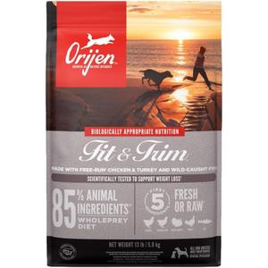 ORIJEN Grain Free High Protein Dry Dog Food Fit & Trim Recipe 13lb Bag