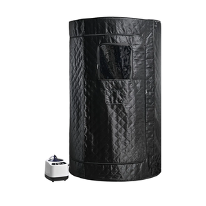 Enhulk Portable Sauna Box for Relaxation, Steam Sauna Tent for Home with 3.0L Steamer, Folding Chair, Remote Control, Doormat, 9 Levels, 3.6' x 3.6' x 5.9', Circular