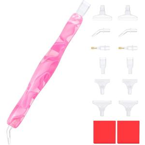 Praise V Do Diamond Painting Pen,Diamond Art Pen, 5D Diamond Painting Pen Kit Tool Accessories Stylus Drill Pen for Diamond Painting Nail Art Cross Stitch Decoration Diamond Art Pink