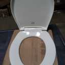 Bemis Aurora Slow Close Toilet Seat, Easy Clean Hinges and Adjustable Perfect Fit Plastic Seat, Made in USA, Round, Biscuit