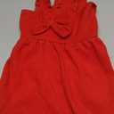 GORGLITTER Bow Dog Dress Ruffle Trim Princess Dress Pet Clothes with Bow Clip Red X-Large