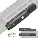 DEFENTAC 1600 Lumens Green Laser Light Combo with Momentary Strobe for Rifle, Weapon Light with Built-in Pressure Switch Compatible with M-Lok/Picatinny, Rechargeable