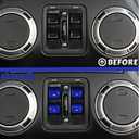 4PCS Upgraded Window Switch Button Cover Compatible with 2012-2017 Jeep Wrangler JK JKU (Blue)
