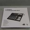 6 Channel Audio Interface Sound Board Mixing Console 16-Bit DSP DJ Mixer Audio Reverb Effect +48V Phantom Bluetooth Studio Audio Mixer For Karaoke Studio Streaming Recording