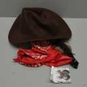 FEYIR Western Cowgirl Outfit for Women Cowboy Hat Bandana Earrings Belt for Halloween Cosplay Cowgirl Costume Accessories