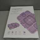 Caperci Original Snackle Box Container - 10-Compartment Snack Divided Serving Tray with Lid & Handle, 2 Dressing Containers, Perfect for Picnic Party, Leak-Proof, Dishwasher Safe, BPA-Free (Orchid)