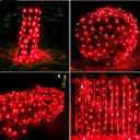 Efunly LED Christmas Net Lights for Bushes Outdoor, 100 LED 5ftx5ft Waterproof 8 Modes Connectable Mesh Lights for Bushes, Garden, Yard, Trunk, Outdoor Christmas Decorations