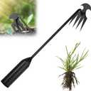 fugit Weed Puller Tool Garden Weed Pulling Tool– 15.7” Portable Garden Weeder, 4 Teeth Manganese Steel Forged Hand Tool for Uprooting Weeds, Ideal for Gardening (2PCS)