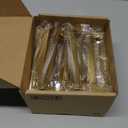 goldenwarm 15Pack 5 Inch Gold Drawer Pulls Brass Cabinet Pulls Brushed Gold Cabinet Pulls Kitchen Cabinet Handles Square Bar Pulls Cupboard Bathroom Door Knobs Gold Dresser Hardware for Drawers (5in hole centers)