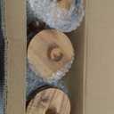 Set of 3 Glass Jars Containers with Wooden Lids and Scoop Clear Canister Jars Set with Spoon for Kitchen Food Storage Coffee Tea Sugar Decorative Countertop Organization Jars 31 oz (3)