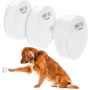 Mighty Paw Smart Bell 2.0  Potty Training Button for Dogs & Puppies  Train Your Dog to Ring The Bell  Wireless Pet Communication (2 Button Pack) (White)