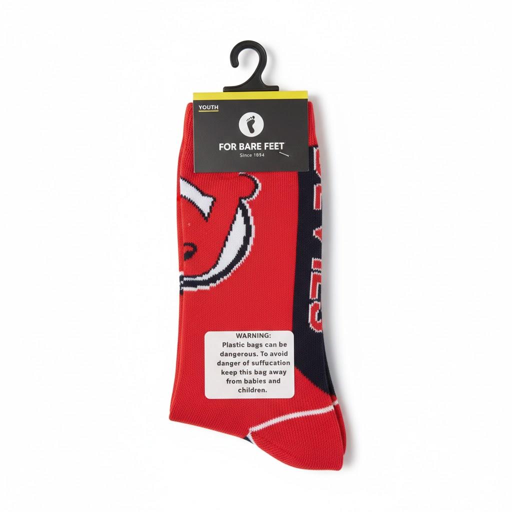 For Bare Feet Unisex Kids Crew Sock Youth (One Size, Team Color) 