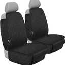 ALLANSING Front Seat Cover for Dogs with Side Flaps, Heavy Duty 900D Waterproof Car Seat Cover, Protects from Dirt & Scratches, for Pets & Daily Use, Fits Cars SUV Trucks Minivans (2-Pack) (Black)