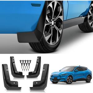 A-Premium 4PCS Mud Flaps Splash Guards - Compatible with Ford Mustang Mach-E 2024 2023 2022 2021 - (GT, Premium, Select, First Edition & More) - W/Hardware - No Need to Drill Holes - Front & Rear