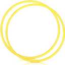 WinnerWhy 2 Pcs Toy Hoop Exercise Hoop Detachable Adjustable Plastic Toy Ring Playground Equipment for School Colored Circles Exercise Ring for Teens Dog Agility Equipment(Yellow,23 Inch)