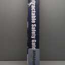 Retractable Safety Baby Gate or Mesh Dog Gate,Durable Portable Mesh Retractable Gate,Easy to Use for Stairs, Doorways, Hallways, Indoor, Outdoor, 33.5" Tall, Up to 45" Wide, Gray