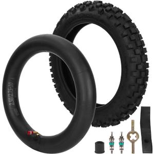 2.50-10 Tire and Inner Tube with TR87 Valve Stem for XR50 CR60R CRF50 SX500 MX500 MX650 Dirt Rocket QG-210 MVX70 MVX110 Baja DR49 Tao DB10 PW50 KDX50 TTR50 DR-Z70 JR50 Off Road Pit Bike