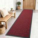 OLANLY Front Door Mat Outside Entrance 71x23, Heavy-Duty Rubber Doormat