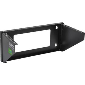 5U Wall Mount Vertical Rack Network Bracket Firm Constructed Easy Assembly Narrow Space Mounting Racks for AV & Stereo Equipment Black