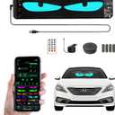wonhag 1PCS Devil Eyes LED Sign for Car Windshield, 14''x4'' Programmable Truck Car Eyes Animated LED Matrix Panel with App & Voice Control for Windows of Cars Trucks