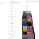 2 Pack Legging Organizer for Closet, Yoga Pants Hanger 40 Storage Capacity, Space Saving Hanging Closet Organizers and Storage, Silver