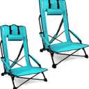 SPORT BEATS Beach Chairs for Adults, 34" High Back Backpack Beach Chair