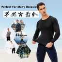 Men's Compression Shirts Long Sleeve Quick Dry Athletic Running T-Shirt Workout Sports Gym Base Layer Tops (White)