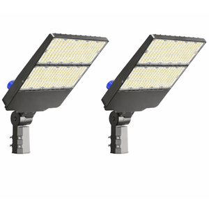 HYKOONT 300W LED Parking Lot Light,Dusk to Dawn Outdoor Lighting IP66 Waterproof Commercial Lighting 5000K LED Flood Lights Outdoor 36000lm Wide Angle Street Light with Photocell, Pack Of 2