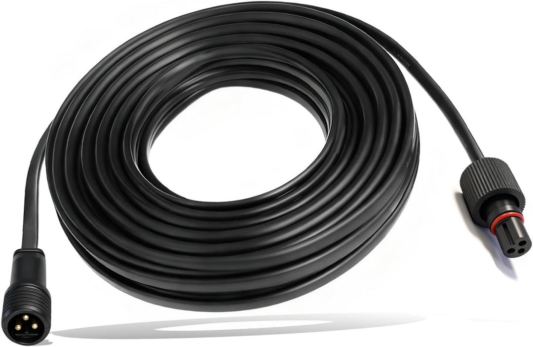 32.8FT Extension Cable for Govee Permanent Outdoor Lights, IP68 Waterproof 3-Pin Power Cord, Compatible with H705A H705B H705C H706A H706B H706C, Outdoor Dots String Light Extension Wire