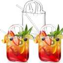 3 Pcs Glass Purse for Drinks Set Wine Cup Purse Bag Shape with Glass Straw for Juice Tea Cocktails Fish Tank Vase a Ladies' Party Gift Creative Drinking Mug (Clear)