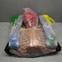 JOYIN 5.6 FT Halloween Posable Life Size Skeleton, Full Body Realistic Bones with Movable Joints, Rainbow Color Giant Skeletons for Halloween Decoration Outdoor, Haunted House Prop, Spooky Scene Party