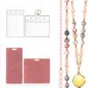 Lanyard for ID Badges Holder, Nurse Lanyard Cruise Ship Lanyards, Retractable Badge Reel Keys Eyeglass Chains for Women,Orange Pink