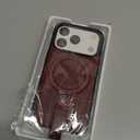 for iPhone 17 Pro Leather Case with Stand, Anti-Slip Grip Ring, Fits for MagSafe (Burgundy, iPhone 17 Pro)