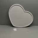 Large Heart Cork Bulletin Board with Linen, 24x19 Inch White Wood Frame Cute Picture Pin Board, Decorative Vision Board for Home Office, Study, Bedroom