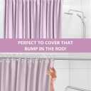 TidyFriend Plastic Shower Rod Cover 58 Inch (2 Covers) - Smooth Glide Shower Curtain Rod Cover for Straight Shower Rods, Rust Cover and Bathroom Decor Upgrade, Easy Slip On Design (Grey)