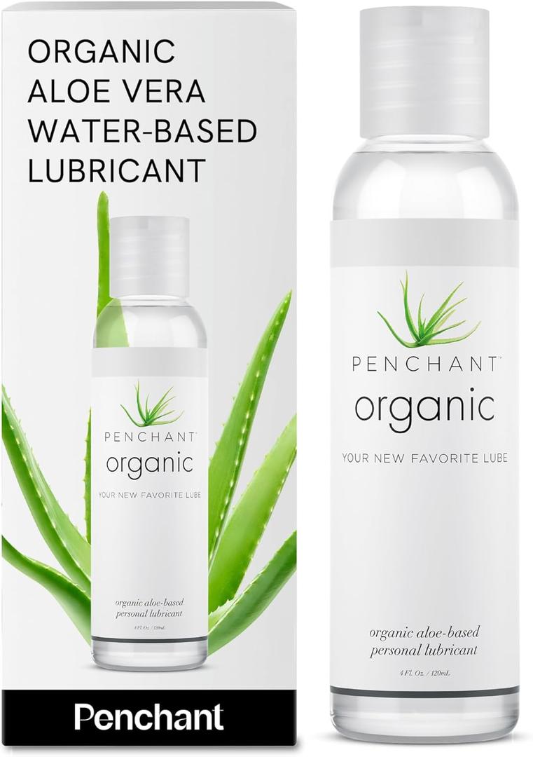 Penchant Organic Aloe Vera Lube - Personal Lubricafication for Women and Men, Water Resistant Sex Lube, Natural Moisturizing Lubricant Gel for Couples, Made Without Paraben and Glycerin 4oz (4 Fl Oz (Pack of 1))